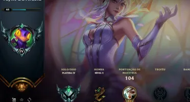 Conta league of legends Platina IV, 47 champs, 23 skins