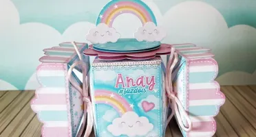 Kit 100 Lembrancinhas Arco-Íris com Apliques 3D