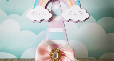 Kit 100 Lembrancinhas Arco-Íris com Apliques 3D