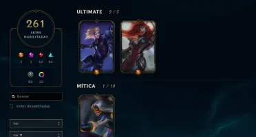 CONTA NO LOL 261 SKINS, 12 GEMAS e 23 CHROMAS.