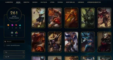 CONTA NO LOL 261 SKINS, 12 GEMAS e 23 CHROMAS.