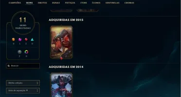 Vendo Conta de lol 30 nivel /70 campeões / 11 skins