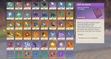 Conta Genshin Impact AR55, Ganyu,Xiao,Zhong, Eula, pity 65