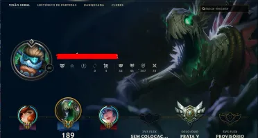 CONTAS DE LEAGUE OF LEGENDS 70 CHAMPS / 8 SKINS Silver V