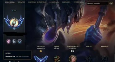 Conta LOL Diamante 2 com 1352 de rp, todas as skins do Swain