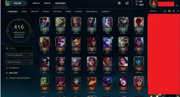 Conta LOL 198 Skins (5 edição de prestígio) Plat 4