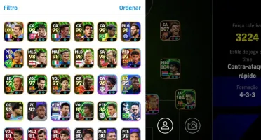 Conta Efootball Mobile Com Vários Jogadores Epicos e Blitz