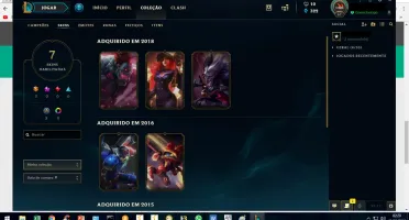 LOL - LEVEL 61 - UNRANKED SEASON 7 - PRATA 1 SEASON 8