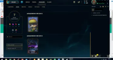 LOL - LEVEL 61 - UNRANKED SEASON 7 - PRATA 1 SEASON 8