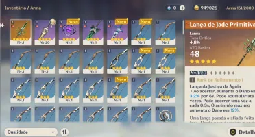AR 16 Keqing + Lança de Jade Primitiva + garantido