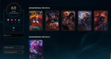 Conta League of Legends de 2015