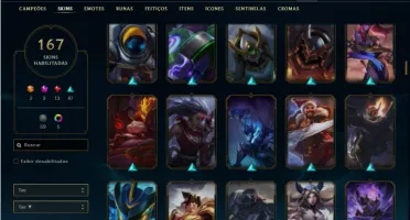 Conta bronze 1 com 145 Champs e 167 Skins + 2 Prestigios