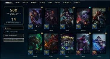 Conta bronze 1 com 145 Champs e 167 Skins + 2 Prestigios