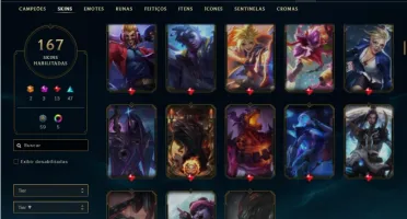 Conta bronze 1 com 145 Champs e 167 Skins + 2 Prestigios