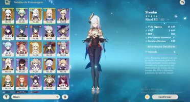 Conta Genshin Ayaka C3 + Cortadora/ Raiden/ Shenhe/ Kokomi