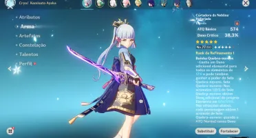 Conta Genshin Ayaka C3 + Cortadora/ Raiden/ Shenhe/ Kokomi