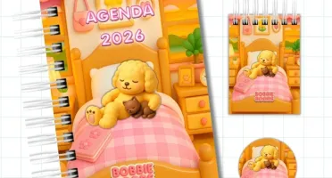 Agenda Escolar Bobbie Goods 2026 - Imprimir e Encadernar