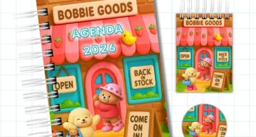 Agenda Escolar Bobbie Goods 2026 - Imprimir e Encadernar