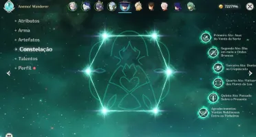 Conta Genshin Andarilho C6 Lvl 100 E Mais!