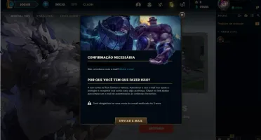 Conta LOL smurf gold 4 sem email confirmado