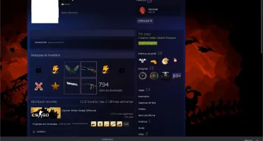 Conta Steam Global - level 19 gamersclub