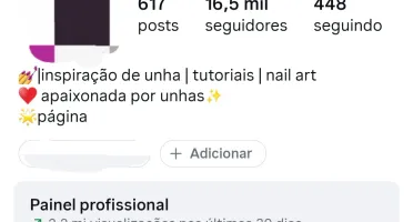 Perfil de Unhas/Nail Art Exclusivo 16,7k Seguidores Orgânico