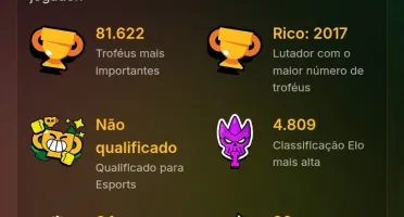 Conta Braw Stars de 81k de troféus