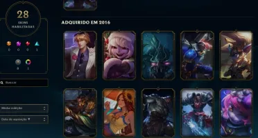 Conta lol com mais de 80 champs e quase 30 skins