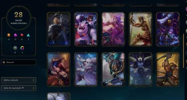 Conta lol com mais de 80 champs e quase 30 skins