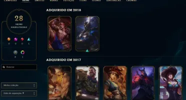 Conta lol com mais de 80 champs e quase 30 skins