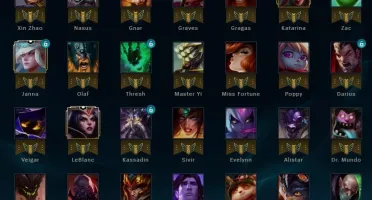 Conta lol com mais de 80 champs e quase 30 skins