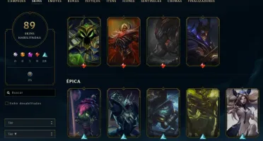 Conta League of Legends Full Acesso - 137 Champs e 89 Skins