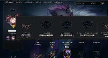 Unranked com TODOS os champs e 403 Skins ( Nivel 462 )