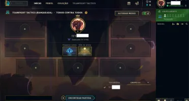 Conta Diamante IV TFT, Sem rank SoloQ