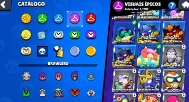 Conta brawl 6 lendários quase 7, Draco Eddie e algumas skins