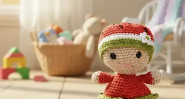 Bebê Melancia Amigurumi Artesanal Bebê Chá de Bebê Frutas