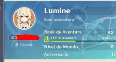 Conta Com Raiden Shogun + Ganyu + Ayaka E Vários T4*