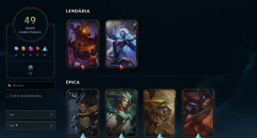 Conta League of Legends Full Acesso - 122 Champs e 49 Skins