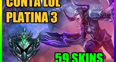 CONTA LOL 🌟 PLATINA 3 🌟 59 SKINS 🌟 124 CAMPEOES