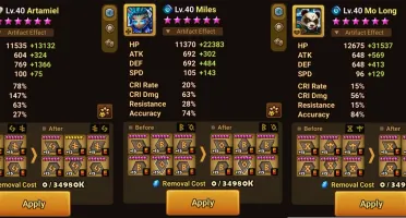 Conta Summoners Wars C2/C2 3 nat5 LD(ARTAMIEL,ONGYOUKI,SHAN)