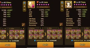 Conta Summoners Wars C2/C2 3 nat5 LD(ARTAMIEL,ONGYOUKI,SHAN)