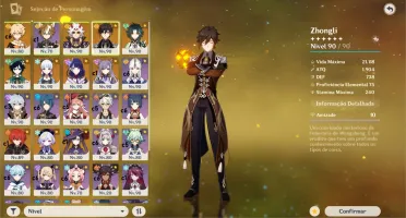 Conta TOP Genshin impact 17k de gemas personagens e armas T5