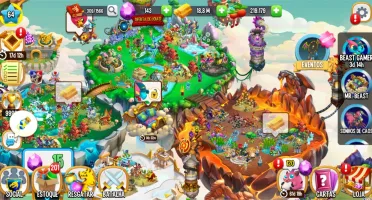 Vendo conta dragon city nível 64 com 8 ilhas