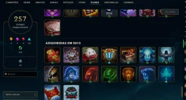 Conta de LoL - 357skins lvl 263