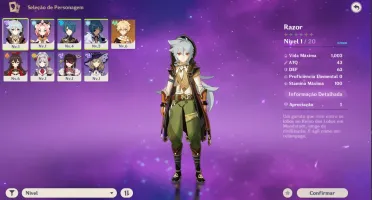 Conta Genshin Impact AR 7 Lança 5*