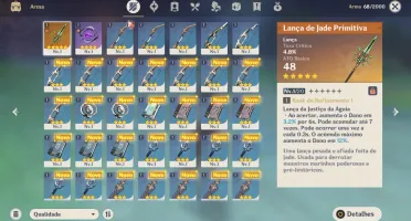 Conta Genshin Impact AR 7 Lança 5*