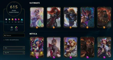 615 Skins+main Adc+14 Skins Cait+16 Skins Mf+16 Skin Ashe