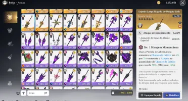 Conta The Seven Deadly Sins: Origin com Merlin P10 + Skins