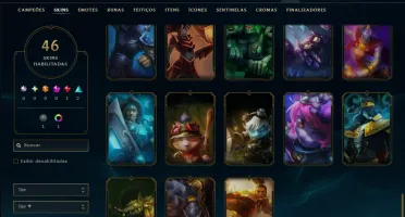 Bronze 1 com 25 Champs e 46 Skins ( Mais de 30 Jogos )
