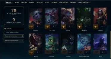 Bronze 1 com 25 Champs e 46 Skins ( Mais de 30 Jogos )
